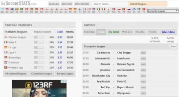Soccerstats: прогнозы и статистика