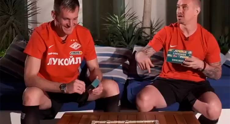 Футболисты «Спартака» сыграли в домино
