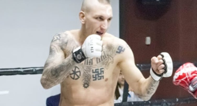 Боец Турканов со свастикой на теле был молниеносно нокаутирован на турнире AMC Fight Nights