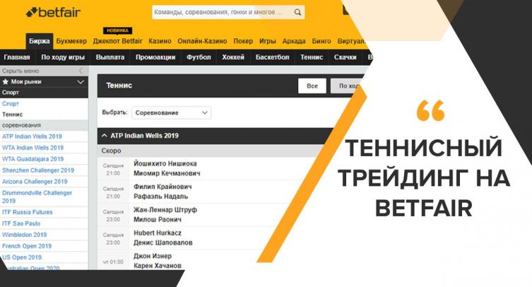 3 стратегии теннисного трейдинга на бирже Betfair