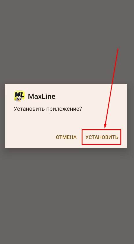 Установка приложения Maxline