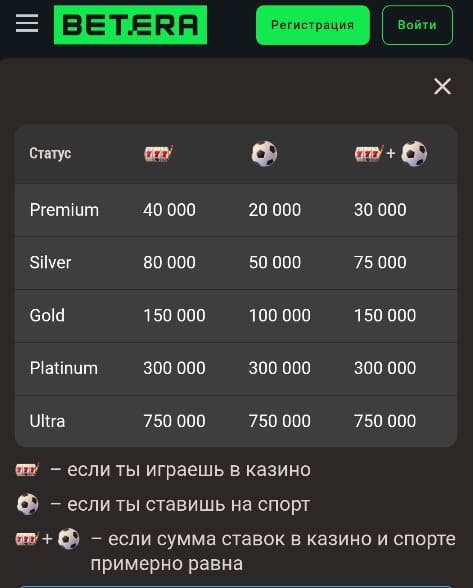 Программа лояльности Betera