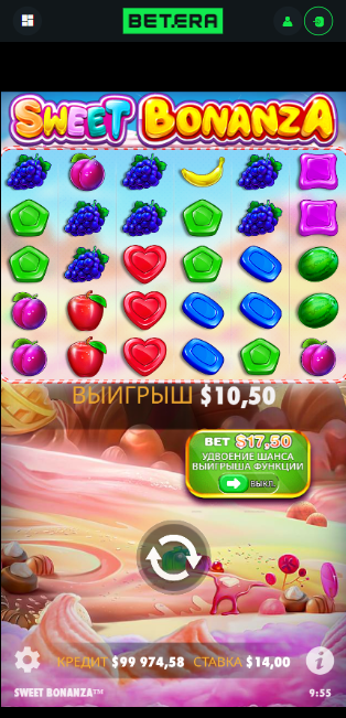 Sweet Bananza в онлайн казино betera