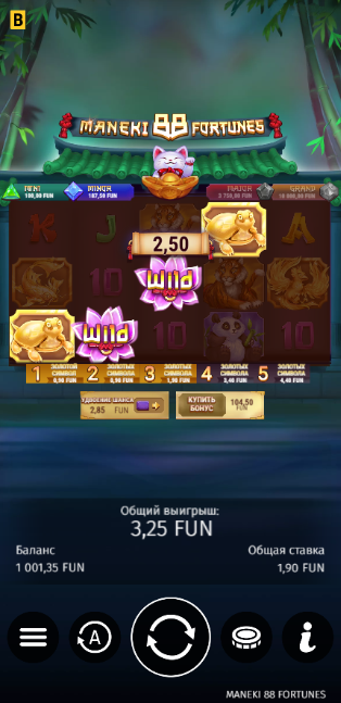 Слот Maneki 88 Fortunes в онлайн казино fonbet