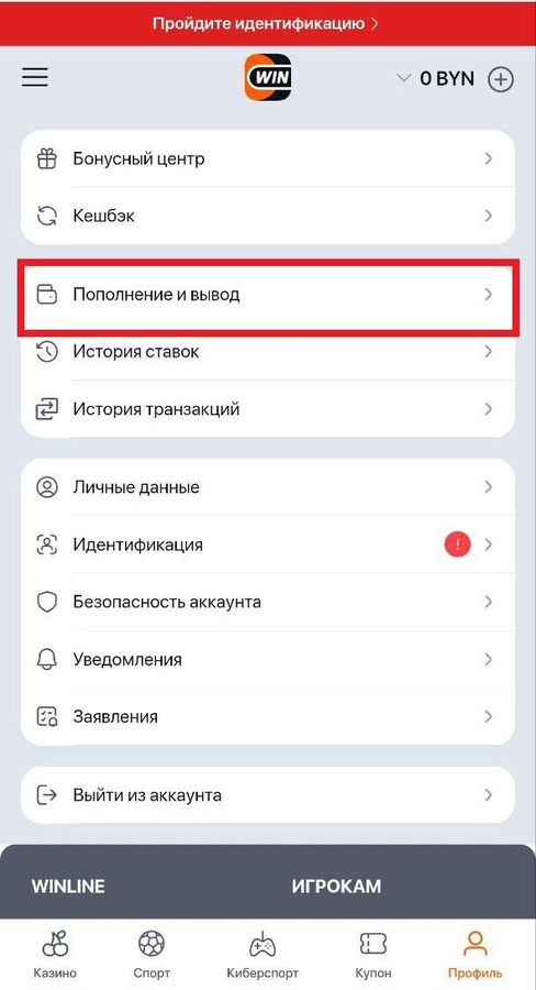 Выведите выигрыш с БК Винлайн