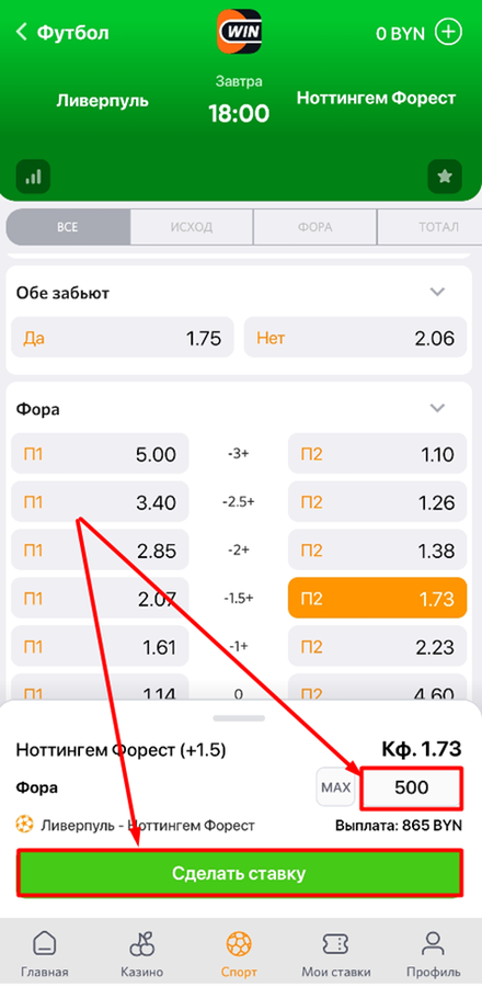 Сделайте ставку в приложении Winline