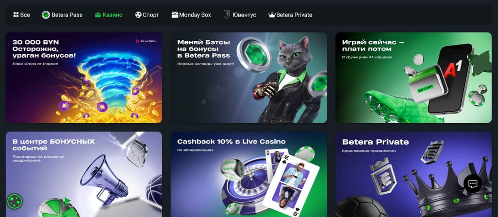 Виды кэшбэк бонусов в казино