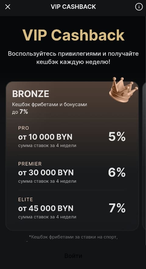 VIP Cashback: программа лояльности в казино